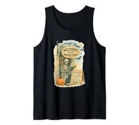Welcome To The Bookstore Spooky Skeleton Halloween Canotta