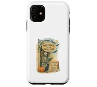 Welcome To The Bookstore Spooky Skeleton Halloween Custodia per iPhone 11