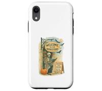Welcome To The Bookstore Spooky Skeleton Halloween Custodia per iPhone XR