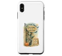 Welcome To The Bookstore Spooky Skeleton Halloween Custodia per iPhone XS Max