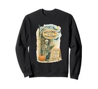 Welcome To The Bookstore Spooky Skeleton Halloween Felpa