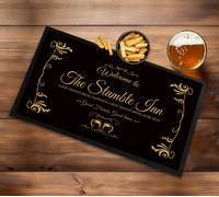 Welcome To The Stumble Pensione Oro Runner Stile Vintage Barrette Opaco Casa Da