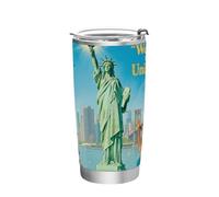 Welcome To The Uk Scenery Culture Tazza in acciaio inox per bevande calde con coperchio tazza per bevande calde da viaggio semplicemente capovolgere bicchiere 590 ml