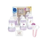 MAM Welcome To The World, Set Regalo con 3 Biberon Easy Start Anticolica, Ciuccio Start Nanò, Clip It! & Cover, con Custodia Porta Succhietto, Rosa