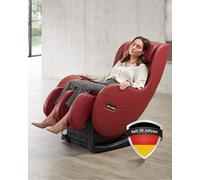 WELCON Lancio sul mercato in rosso - Sedia da massaggio EASYRELAXX in rosso, L-Shape, programmi automatici impastamento massaggio massaggio tapping massaggio