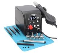 Weld Lux Stazione di rilavorazione ad aria calda, ad alta potenza con 3 memorie, modalità sonno, efficienza del flusso d'aria, display °F/°C, temperatura accurata. (222 ° F ~ 1222 ° F), antistatico,
