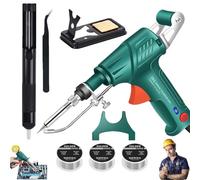 Weldcore Effortless Welding Machine - 3-in-1 Handheld Laser Welding Gun with Smart Temp Control,Portable Multi-function Soldering Iron Soldering Gun Set for Metal,Automotive,DIY (Green, Internal Heat)