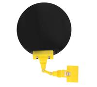 Welding Blackout Panel Auto Darkening Adjustable Clip On 18 cm Round Light Blocking Plate for Argon Arc Welding, Portable Protective Shade Panel with Organic Glass and Flame (Gialla)