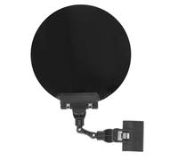 Welding Blackout Panel Auto Darkening Adjustable Clip On 18 cm Round Light Blocking Plate for Argon Arc Welding, Portable Protective Shade Panel with Organic Glass and Flame (Nera)