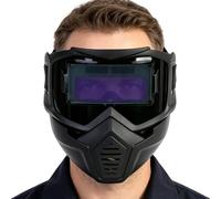 Welding Face Shield - Solar Powered Auto Darkening Detachable Protective | Smart Welding Helmet for TIG Grinding Metalworking Workshop Garage Industrial
