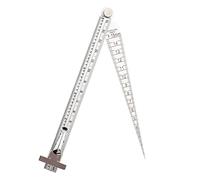 Welding Gauge & Depth Ruler | Stainless Steel Hole Inspection Tool 0.1-15mm | Taper Gauge for Welders/Mechanics/DIY | Dual Scale (mm & inch)