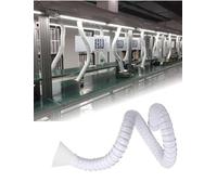 Welding Smoke Extraction Pipe, Industrial Dust Removal Flexible Fume Extractor, Air Extractor Flexible Duct Collector Arm With Hood(Milk,Dia-50-80cm)