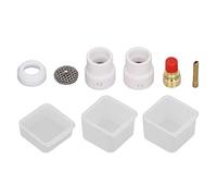 Welding Torch Adapter Kit Copper PTFE Standard Size TIG Welding Torch Accessories Replacement Parts for WP 9 20 25 Series Argon Arc Welding Torch 6PCS Set