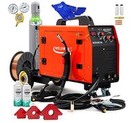 Weldman Set Weldman™ MICRO MIG 200 MIG/MAG Inverter Saldatrice 200 Amp 3 in 1 FLUX MMA rosso