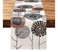 Weldomcor Tovaglia Lavabile Piante Floreali Tovaglia Moderna Primavera Estate Decorativa Tovaglia Vintage per Sala da Pranzo Cucina Agriturismo, 32x240cm