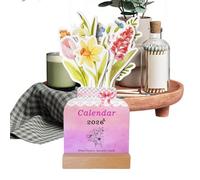 Weldphur Calendario Da Scrivania Fiori 2026 | Mini Calendario In Piedi Decorativo Con Fiori | Agenda Decorativa Per Natale San Compleanni - Per Studio Scuola Università