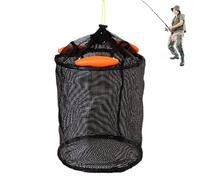 Weldphur Cestino galleggiante per pesci, piccole borse a rete per pesci, per la pesca del kayak, rete pieghevole con coulisse per pesci catturati vivi, 42 x 45 cm, Refer to description,