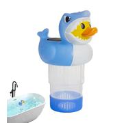 Weldphur Galleggiante per cloro da piscina, dispenser che si illumina automaticamente di notte per piscina, luce notturna, grande capacità, design a energia solare, per piscina all'aperto, filtro