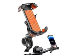 Weldphur Supporto Per Telefono Per Moto,Clip Regolabile per Scooter - Fascetta Regolabile Antiscivolo Girevole Antiruggine per Manubrio Guida in Città Ciclismo