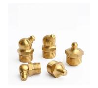WELDRIC Ingrassatori in Ottone Raccordi for ingrassatori Idraulici in Ottone da 2 a 10 Pezzi, Dritti, a 45/90 Gradi, con Bocca for Olio, Tipo Gomito, Raccordo Zerk for Olio(45 Degree,M6x1mm-5pcs)
