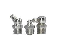 WELDRIC Ingrassatori in Ottone Raccordo a Gomito Dritto for Grasso in Ferro nichelato con Filettatura Maschio metrica(90 Degree,M6x1)