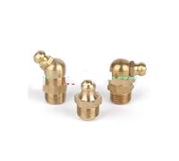 WELDRIC Ingrassatori in Ottone Raccordo a Gomito Dritto for Grasso in Ottone, Filettatura Maschio metrica e Imperiale(90 Degree)