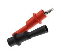 WELDRIC Sonda di Prova a Coccodrillo 2 Pezzi 10A 1000V Morsetto di Prova a Coccodrillo for sonda del Tester multimetro Morsetto a Coccodrillo(1P Black 1P Red)