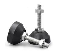 WELDRIC Tornio regolabile D50 D60 D80 D100 Piedini di livellamento for mobili M8 M10-M24 Vite Gamba Base girevole Gambe articolate(D60xM8x100)