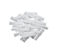 WELDRIC Tubo di espansione Giallo 100 Pezzi 6/8/10/12 mm Tubo di plastica Chiodi di espansione tasselli for cartongesso Fissaggio bulloni in Nylon Gesso nervato Bianco(6mm)