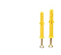 WELDRIC Tubo di espansione Giallo 5-20 Set di tasselli di Ancoraggio for Tubi di espansione in plastica M6 M8 M10, tasselli di espansione in plastica con Chiodi e Vite autofilettante(30mm,M6 20set)