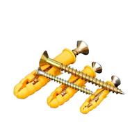 WELDRIC Tubo di espansione Giallo Tasselli di Ancoraggio for Tubi di espansione in plastica, tasselli di espansione con Vite a Testa(Expansion Tube,8x80-50set)