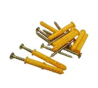 WELDRIC Tubo di espansione Giallo Tasselli di Ancoraggio for Tubi di espansione in plastica, tasselli di espansione con Vite a Testa 6 mm-10 mm(8x60mm (50Sets))