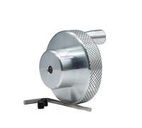 WELDRIC volantino zigrinato 1 pz mini volantino in lega di alluminio for manopole del tornio/mugnaio maniglia a bilanciere accessori fai da te(4mm,WITH HANDLE_60MM)