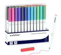 Welebar 0,4 Pennarelli a Punta Fine per Cricut Maker 3/Maker 4/Explore 3/Explore 4/ Air 2, Set da 36 Pezzi, Pennarelli a Punta Fine Ultimi per Scrivere e Disegnare, Compatibili con Macchina da Taglio
