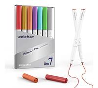 Welebar Pennarelli metallici per Cricut Maker 3/Maker 4/Explore 3/Explore 4/Air 2, 1.0, punta media, set di 7 penne per scrivere e disegnare inviti