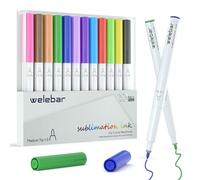 Welebar Penne a sublimazione per Cricut Maker 3/Maker 4/Explore 3/Explore 4/Air 2, set di 12 colori assortiti, punte da 1,0 mm, per tazze, magliette, fai da te