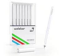Welebar Penne gel bianche per Cricut Maker Explore Air, 7 penne a punta media da 0,8 mm per scrivere inviti e aggiungere punti salienti