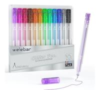 Welebar Penne gel glitterate per Cricut Joy e Joy Xtra, punta media da 0,8 mm, per scrivere biglietti da disegno, inviti