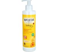 WELEDA Baby Babywash Corpo&Capelli Calendula, docciaschiuma 2in1 per la detersione dei più piccoli, formula extra-delicata (1x 400 ml)