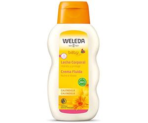 Weleda Baby Crema Fluida Calendula, nutre e idrata, di facile assorbimento e delicatamente profumata per la pelle dei più piccoli, sostiene le naturali difese cutanee (1x200 ml)