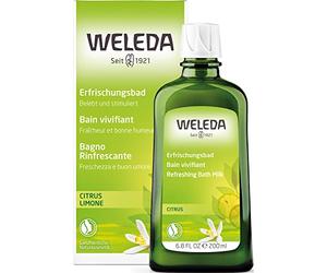 Weleda Bagno Rinfrescante Limone, formula lattiginosa e non schiumogena a base di puro olio essenziale di limone, dermatologicamente testato (1X200 ml)