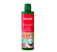 WELEDA Bio Inspire XL Gel doccia vegano - Cosmetico naturale melograno doccia per donne e uomini con profumo arancione/vaniglia - sapone naturale per la pulizia della pelle e del corpo (1 x 400 ml)