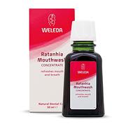 Weleda Colluttorio Ratania, potente colluttorio concentrato naturale, per un alito fresco e gengive sane, a base di estratti di mirra e radice di ratania (1X 50 ml)