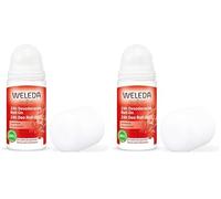 Weleda Deo Roll-on Melograno, deodorante roll senza sali d'alluminio, vibrante fragranza composta da arancia, davana e vaniglia, per 24h di efficacia e protezione (1X50 ml) (Confezione da 2)