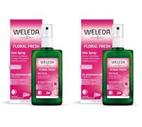 Weleda Deodorante Rosa mosqueta, sensuale profumo con oli essenziali naturali di rosa e ylang-ylang, senza sali d'alluminio e dermatologicamente testato (1X100 ml) (Confezione da 2)