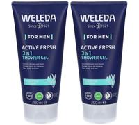 Weleda For Men Gel Doccia 3-in-1 Active Fresh 2x200 ml Gel doccia