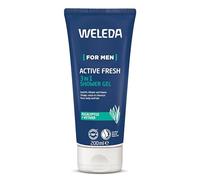 Weleda For Men Gel Doccia Active Fresh 3 in 1, Cosmetico naturale perviso, corpo e capelli, con fragranza aromatica di olio essenziale di rosmarino bio e vetiver, 200 ml