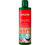 WELEDA Bio Inspire XL Gel doccia vegano - Cosmetico naturale melograno doccia per donne e uomini con profumo arancione/vaniglia - sapone naturale per la pulizia della pelle e del corpo (1 x 400 ml)