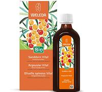 Weleda Olivello spinoso Vital Sciroppo, sciroppo vitaminico preparato con i frutti di olivello spinoso da coltivazione biologica, con aggiunta di zucchero (1x250 ml)