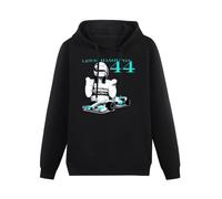 WELENAGA Lewis Hamilton 44 - Sudadera con Capucha para Hombre, Color Negro, Negro, S